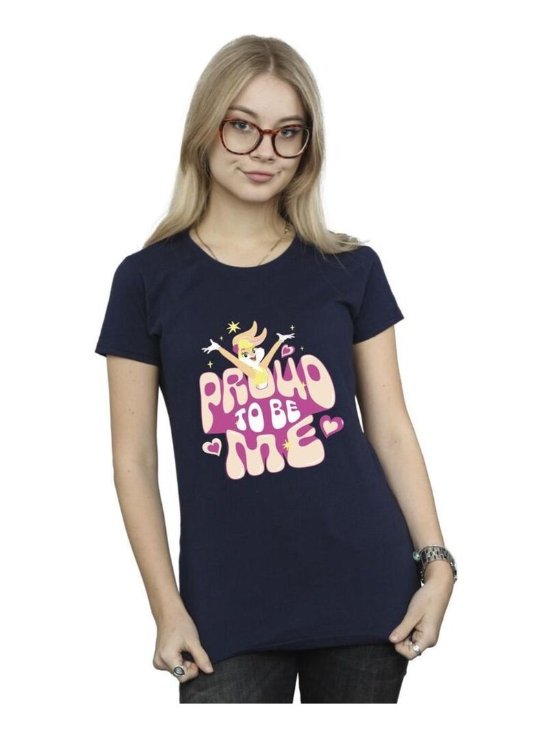Looney Tunes - T-shirt PROUD TO BE ME Bleu marine - Kiabi