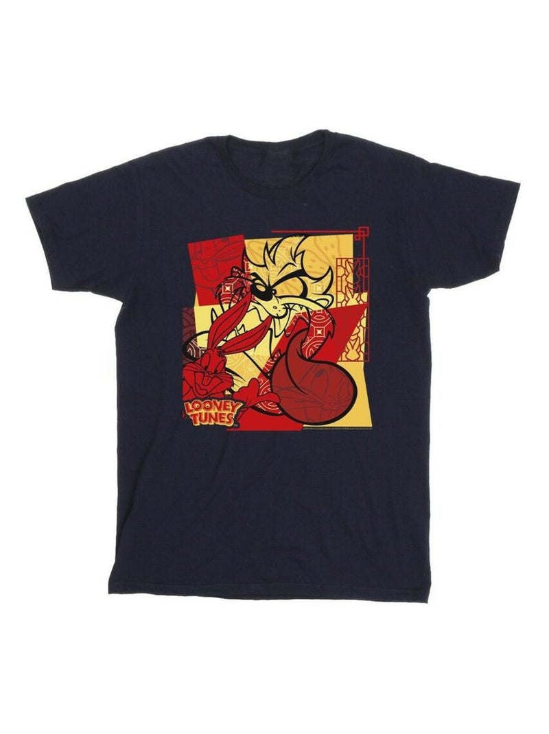 Looney Tunes - T-shirt RABBIT NEW YEAR Bleu marine - Kiabi