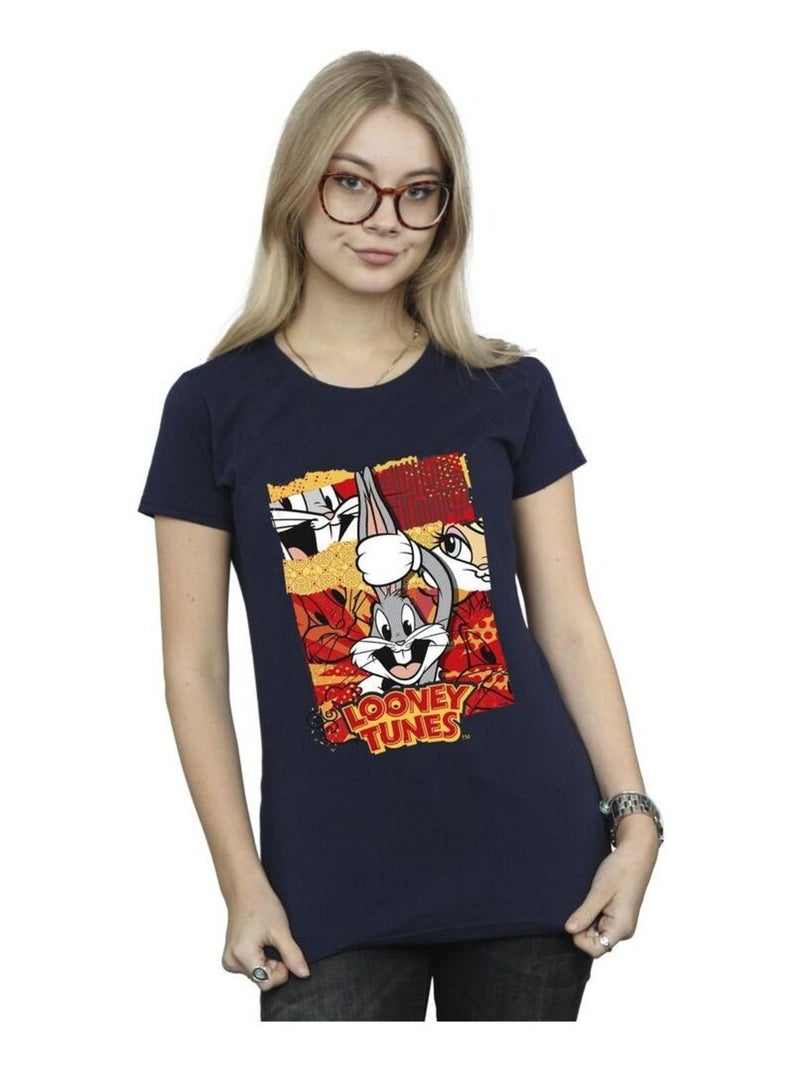 Looney Tunes - T-shirt RABBIT NEW YEAR Bleu marine - Kiabi