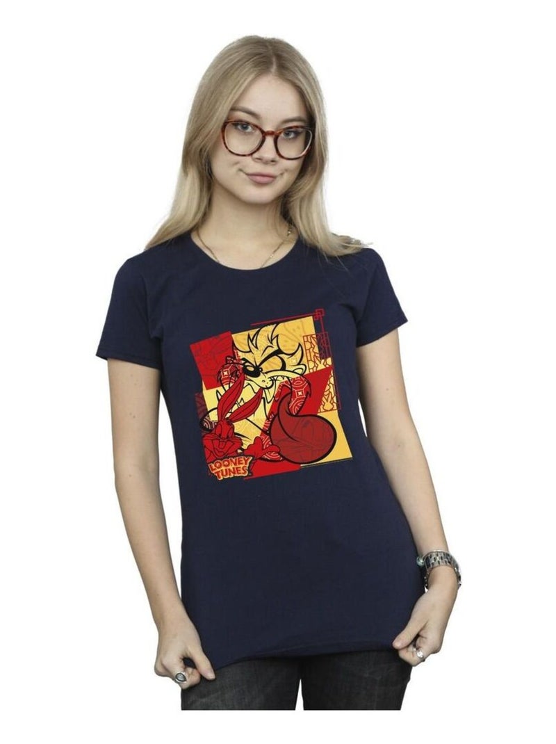 Looney Tunes - T-shirt RABBIT NEW YEAR Bleu marine - Kiabi