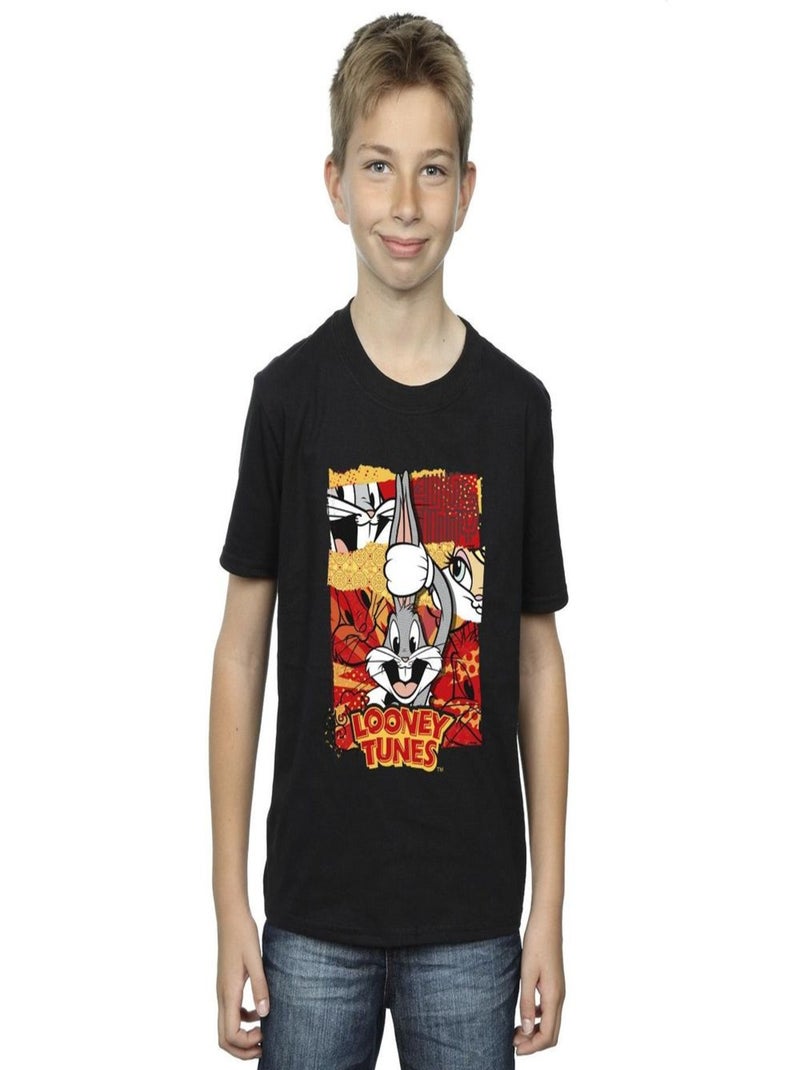 Looney Tunes - T-shirt RABBIT NEW YEAR Noir - Kiabi