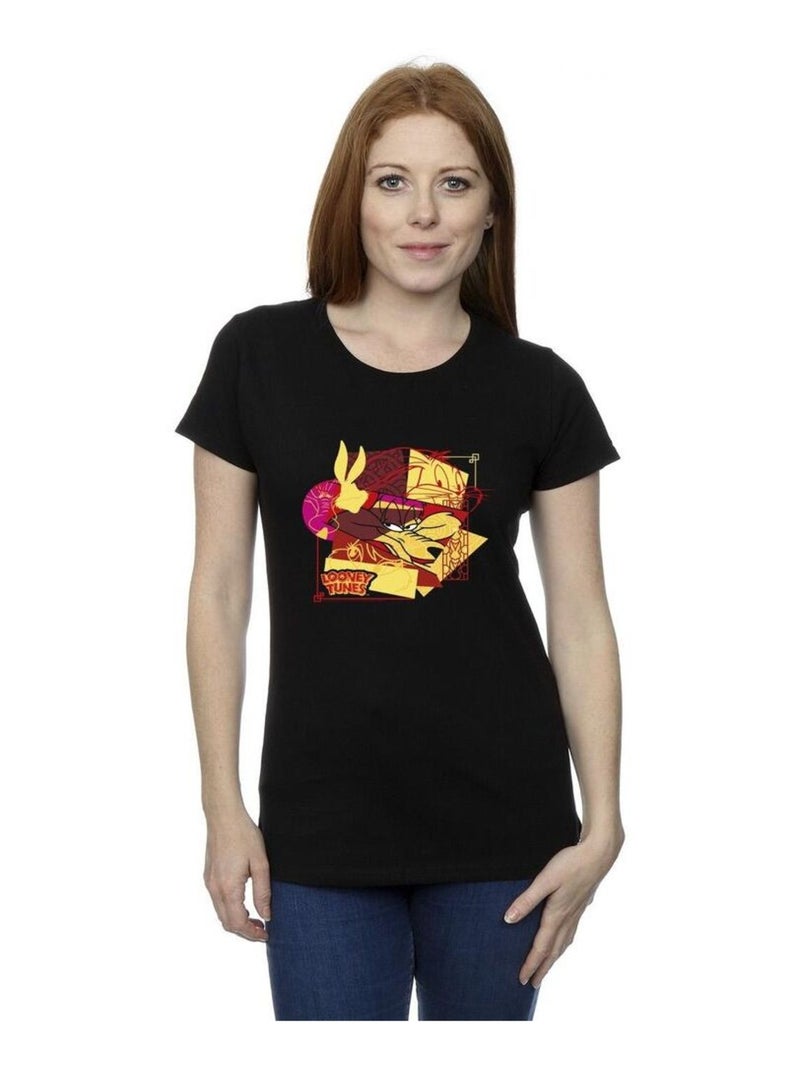Looney Tunes - T-shirt RABBIT NEW YEAR Noir - Kiabi