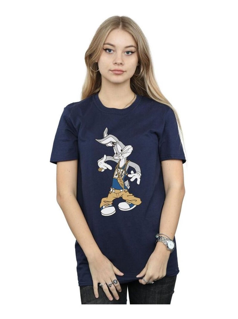 Looney Tunes - T-shirt RAPPER Bleu marine - Kiabi