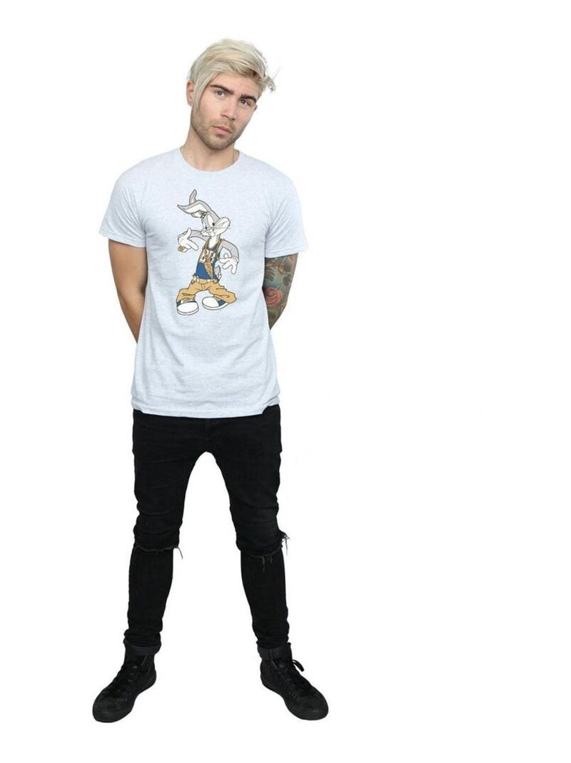 Looney Tunes - T-shirt RAPPER Gris chiné - Kiabi