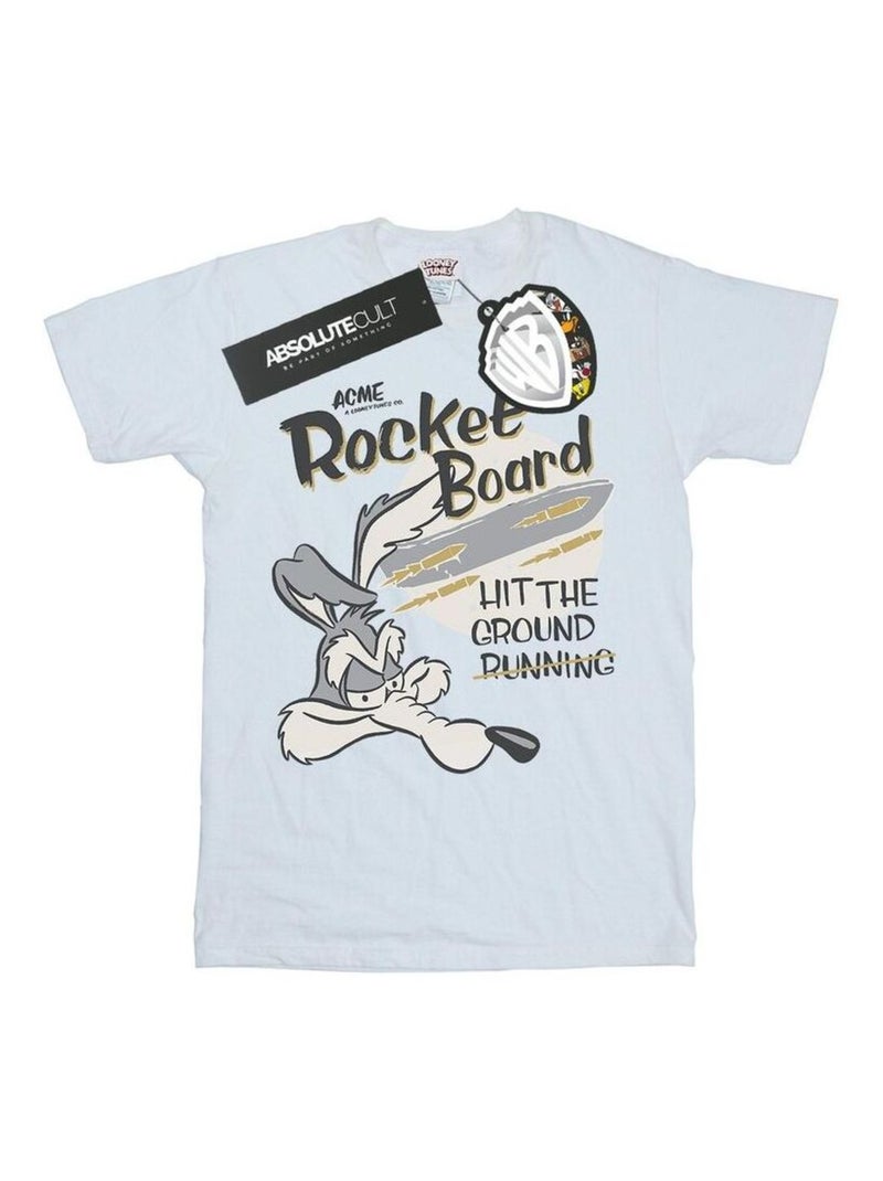 Looney Tunes - T-shirt ROCKET BOARD Blanc - Kiabi