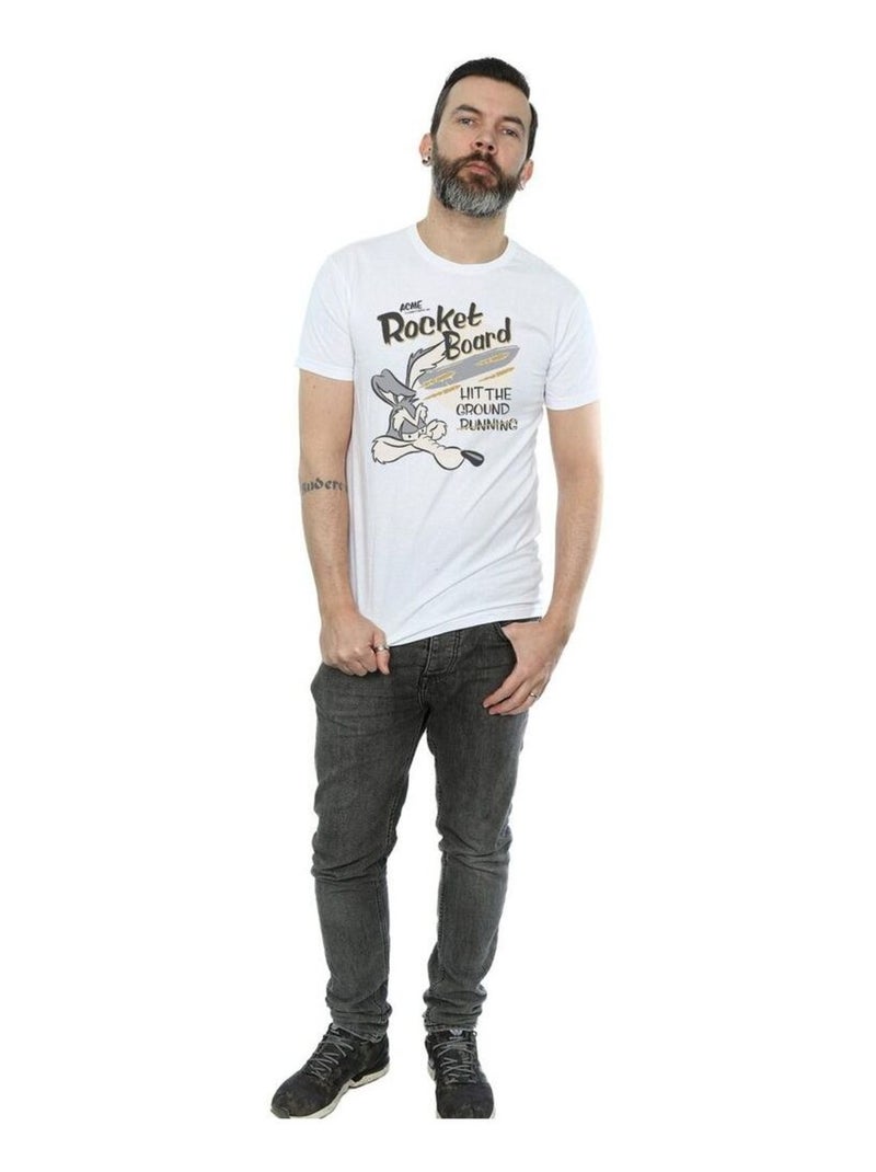 Looney Tunes - T-shirt ROCKET BOARD Blanc - Kiabi