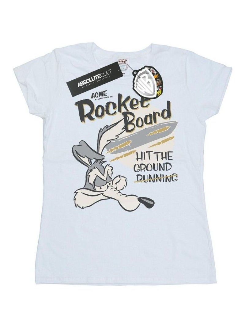 Looney Tunes - T-shirt ROCKET BOARD Blanc - Kiabi