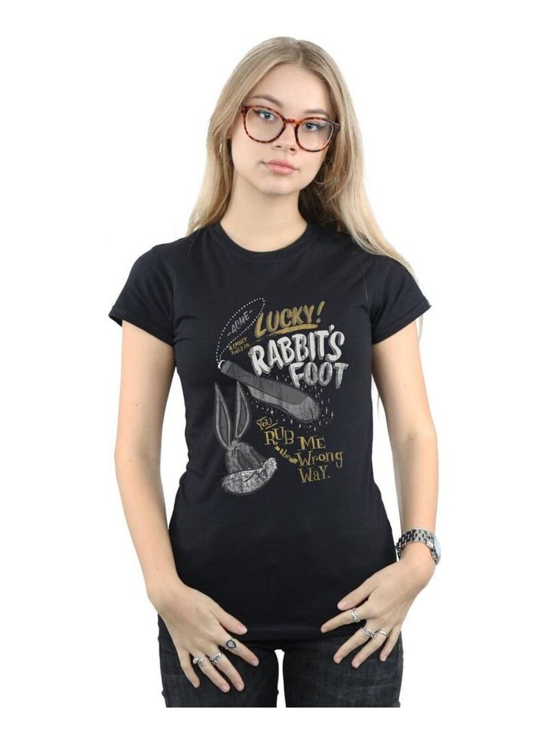 Looney Tunes - T-shirt RUB ME THE WRONG WAY Noir - Kiabi