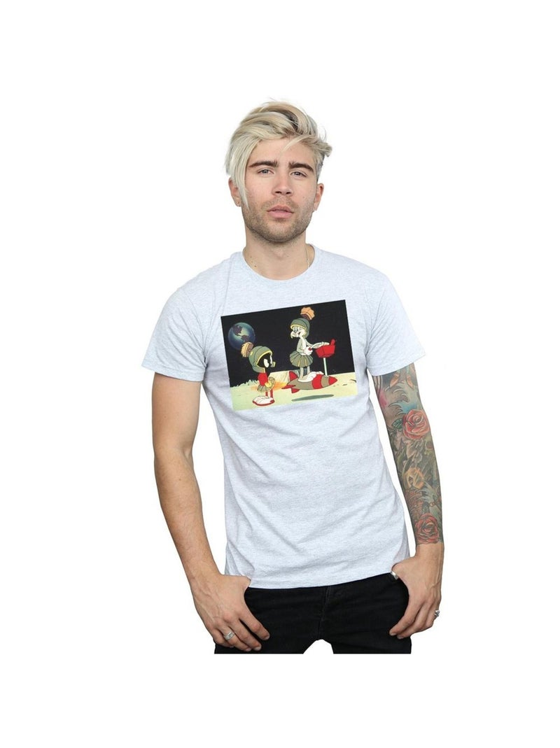 Looney Tunes - T-shirt SPACED Gris chiné - Kiabi