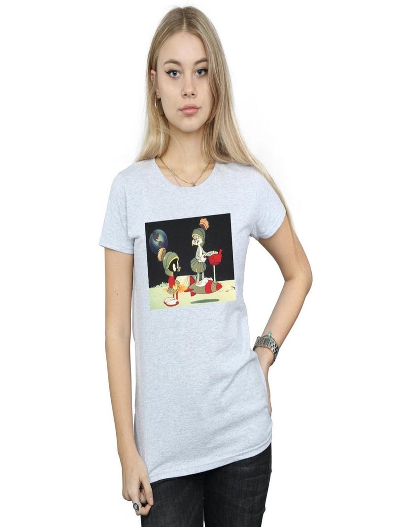 Looney Tunes - T-shirt SPACED Gris chiné - Kiabi