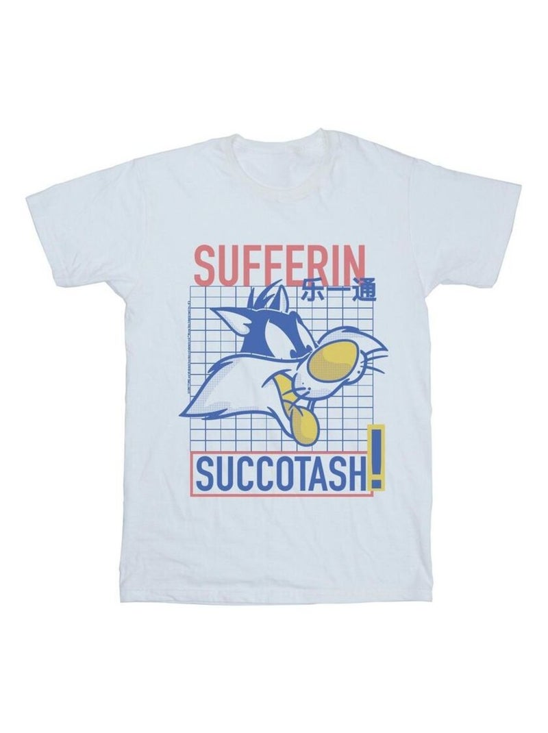 Looney Tunes - T-shirt SUFFERIN SUCCOTASH Blanc - Kiabi