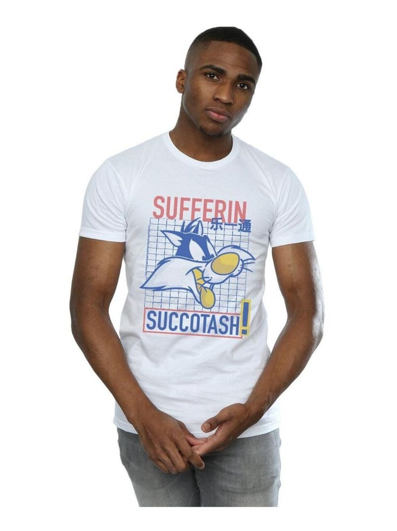 Looney Tunes - T-shirt SUFFERIN SUCCOTASH Blanc - Kiabi