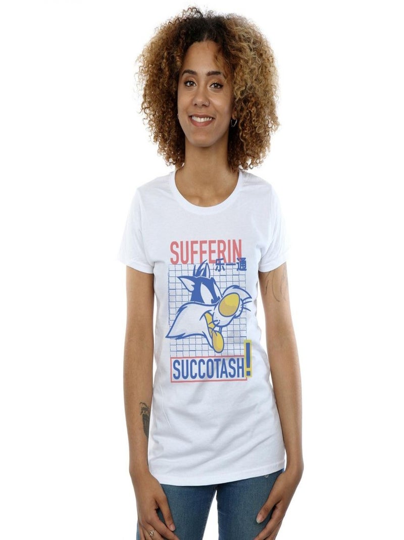 Looney Tunes - T-shirt SUFFERIN SUCCOTASH Blanc - Kiabi