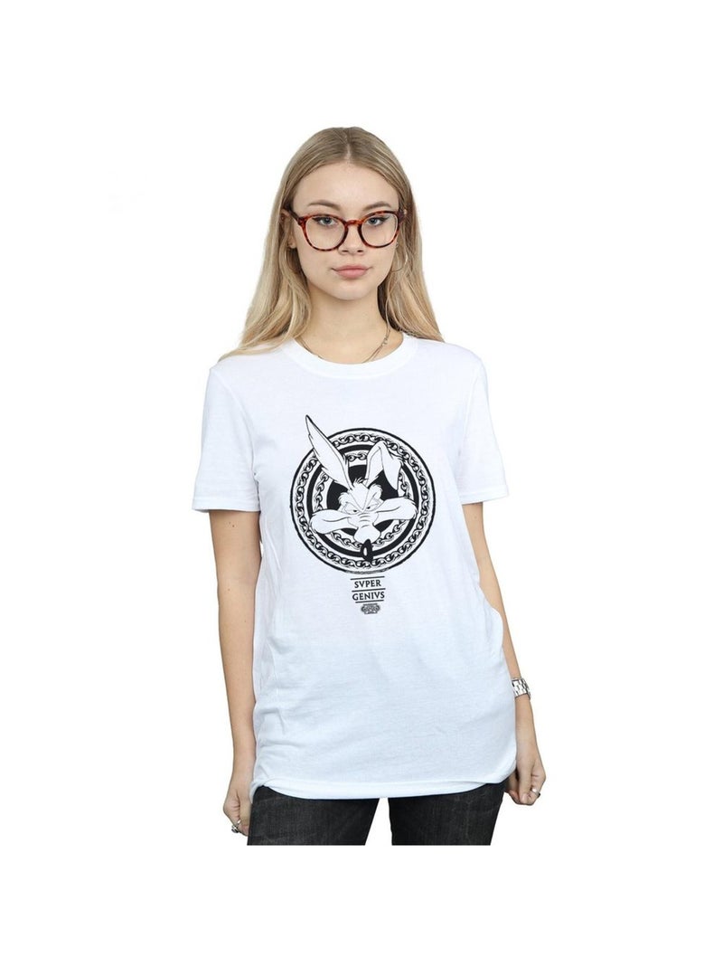 Looney Tunes - T-shirt SUPER GENIUS Blanc - Kiabi