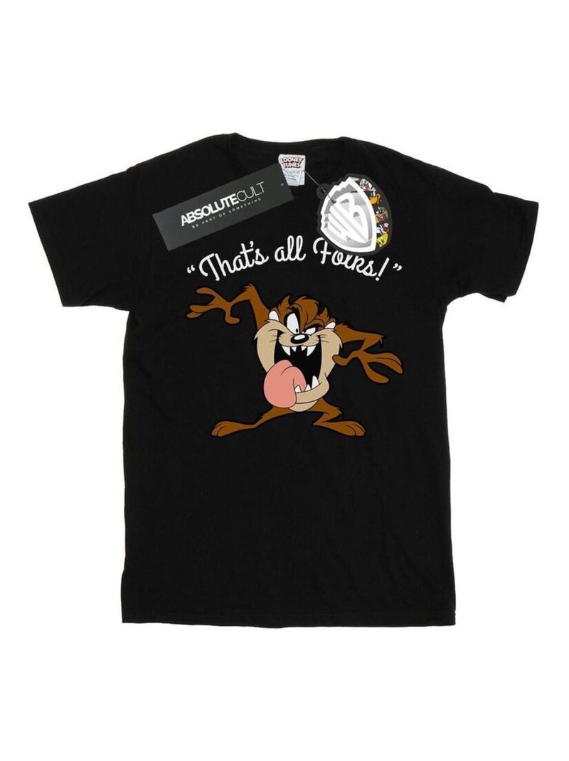 Looney Tunes - T-shirt THAT'S ALL FOLKS Noir - Kiabi