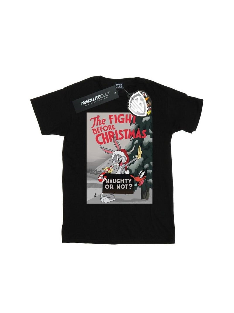 Looney Tunes - T-shirt THE FIGHT BEFORE CHRISTMAS Noir - Kiabi