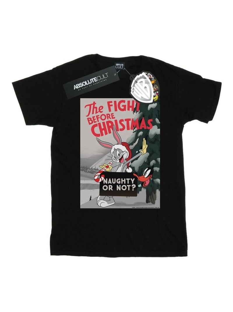 Looney Tunes - T-shirt THE FIGHT BEFORE CHRISTMAS Noir - Kiabi