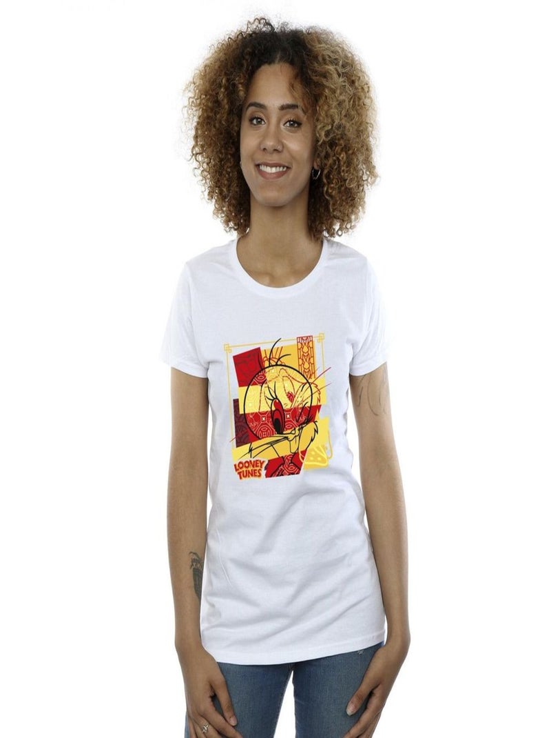 Looney Tunes - T-shirt TWEEDAY RABBIT NEW YEAR Blanc - Kiabi