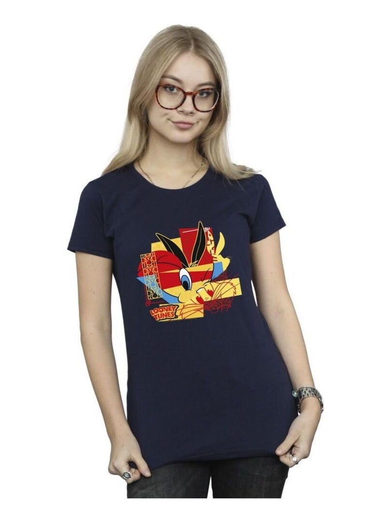 Looney Tunes - T-shirt TWEEDAY RABBIT NEW YEAR Bleu marine - Kiabi