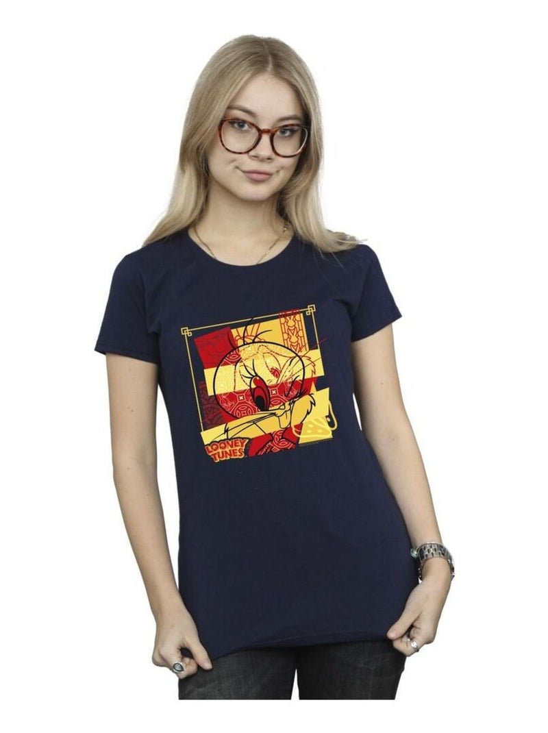 Looney Tunes - T-shirt TWEEDAY RABBIT NEW YEAR Bleu marine - Kiabi