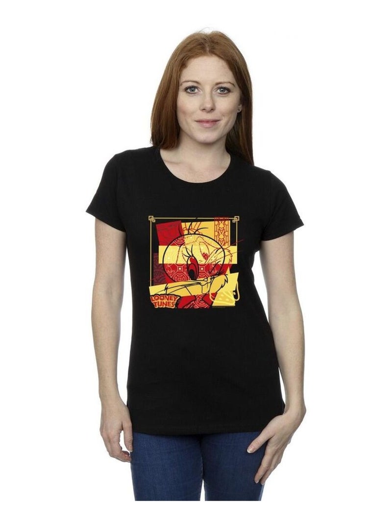 Looney Tunes - T-shirt TWEEDAY RABBIT NEW YEAR Noir - Kiabi