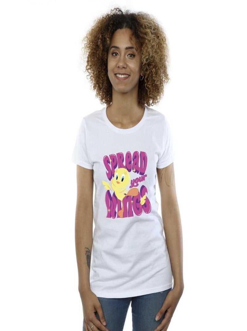 Looney Tunes - T-shirt TWEEDAY SPREAD YOUR WINGS Blanc - Kiabi
