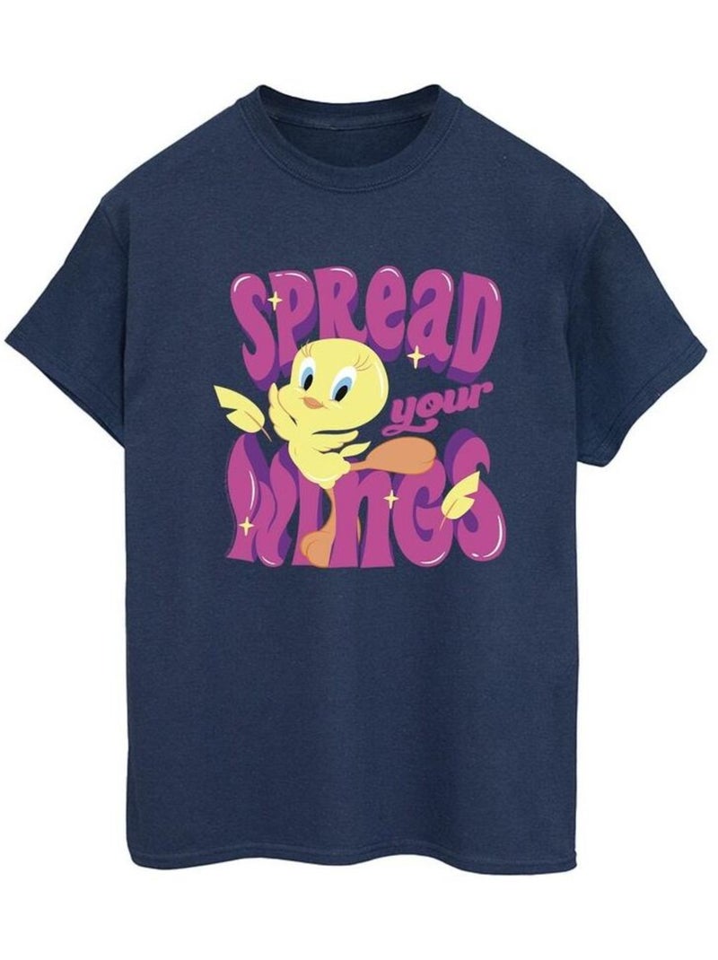Looney Tunes - T-shirt TWEEDAY SPREAD YOUR WINGS Bleu marine - Kiabi
