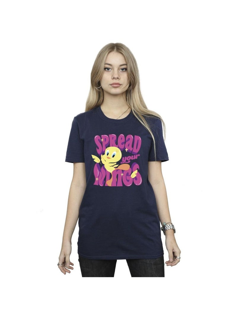 Looney Tunes - T-shirt TWEEDAY SPREAD YOUR WINGS Bleu marine - Kiabi