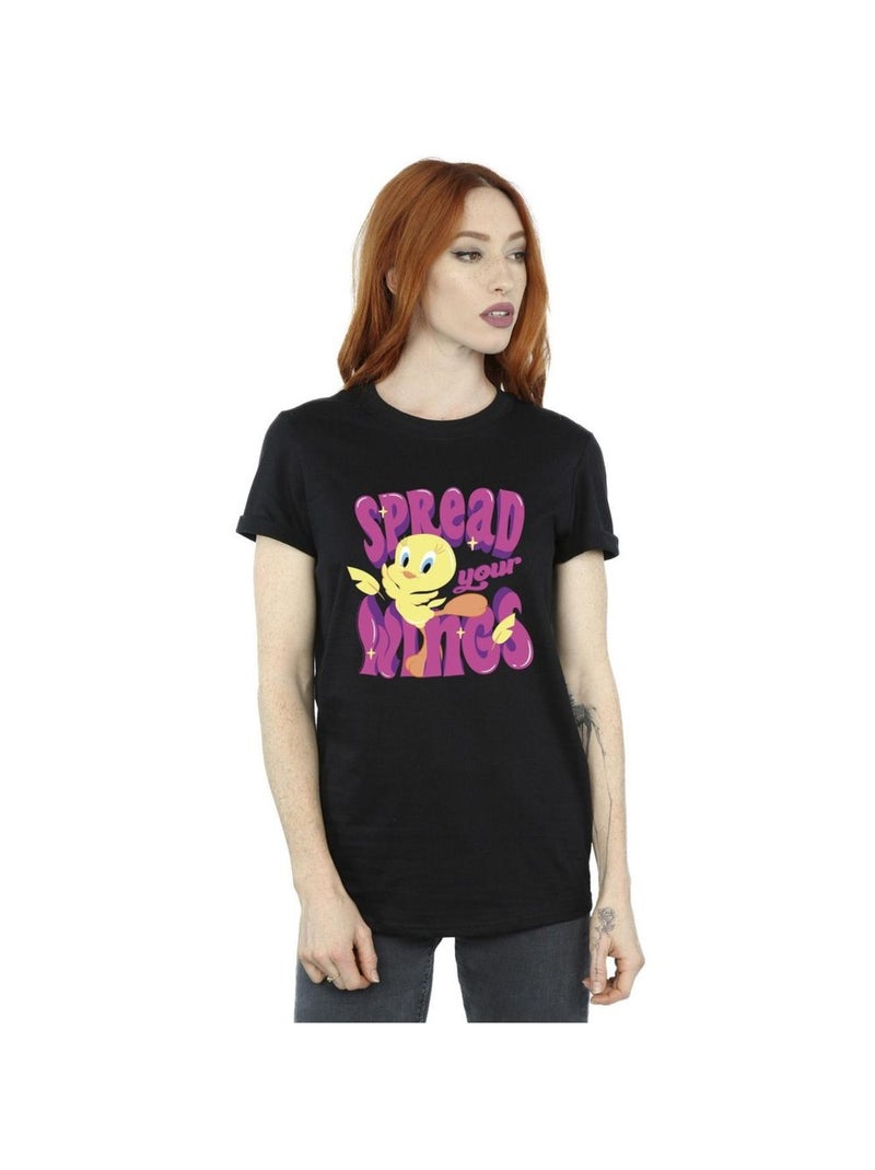 Looney Tunes - T-shirt TWEEDAY SPREAD YOUR WINGS Noir - Kiabi