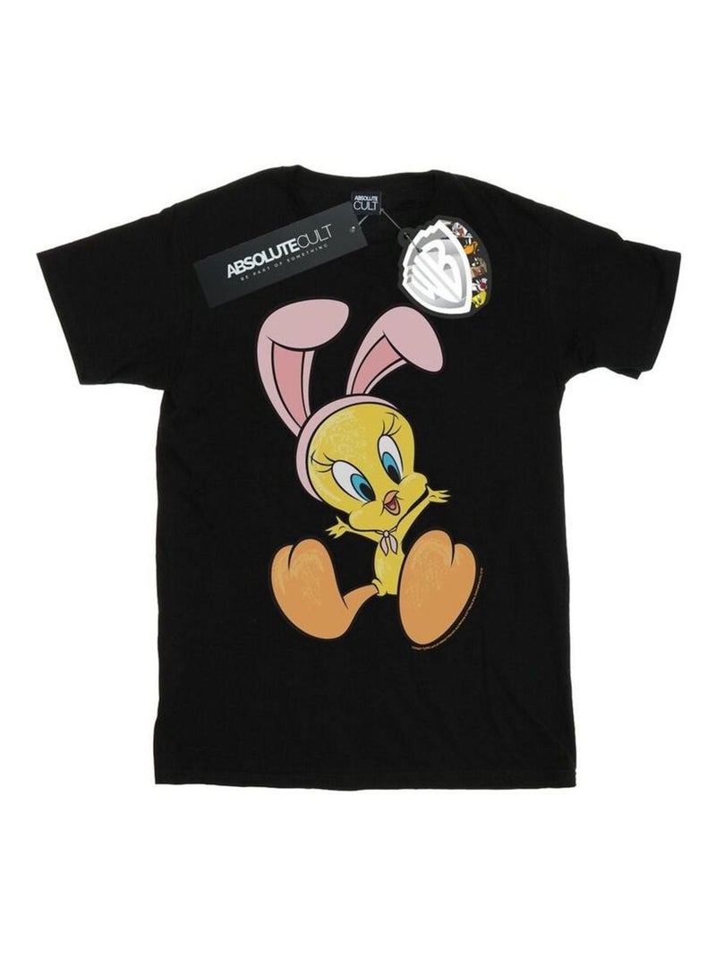 Looney Tunes - T-shirt TWEETY PIE BUNNY EARS Noir - Kiabi