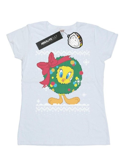 Looney Tunes - T-shirt TWEETY PIE CHRISTMAS FAIR ISLE - Kiabi