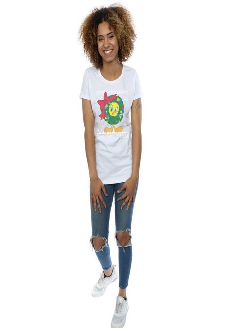 Looney Tunes - T-shirt TWEETY PIE CHRISTMAS FAIR ISLE - Kiabi