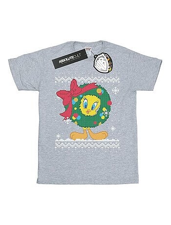 Looney Tunes - T-shirt TWEETY PIE CHRISTMAS FAIR ISLE