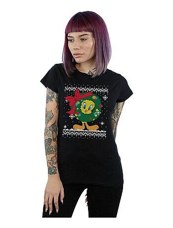 Looney Tunes - T-shirt TWEETY PIE CHRISTMAS FAIR ISLE