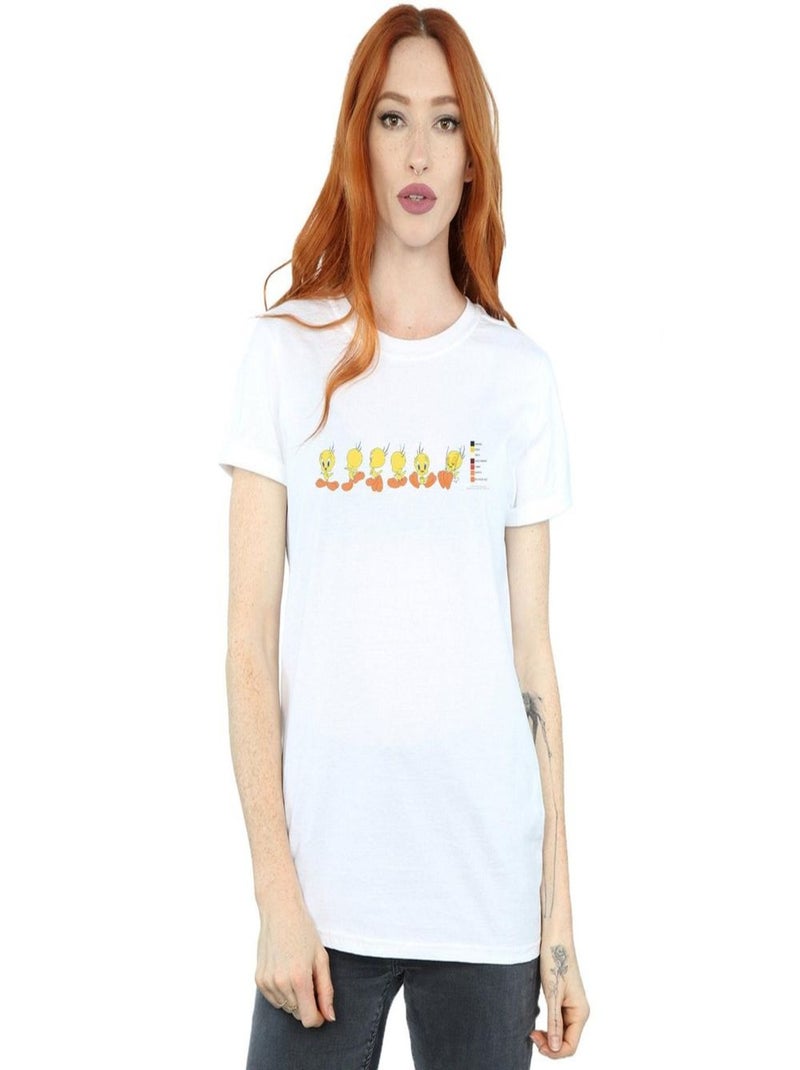 Looney Tunes - T-shirt TWEETY PIE COLOUR CODE Blanc - Kiabi