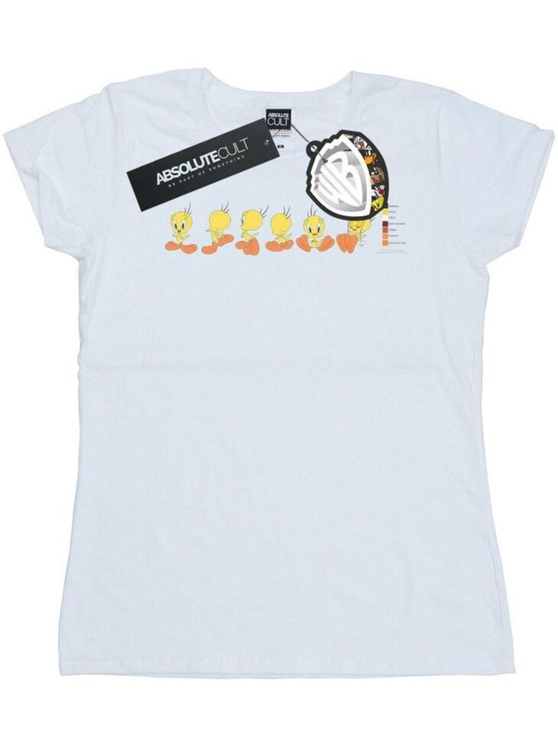 Looney Tunes - T-shirt TWEETY PIE COLOUR CODE Blanc - Kiabi