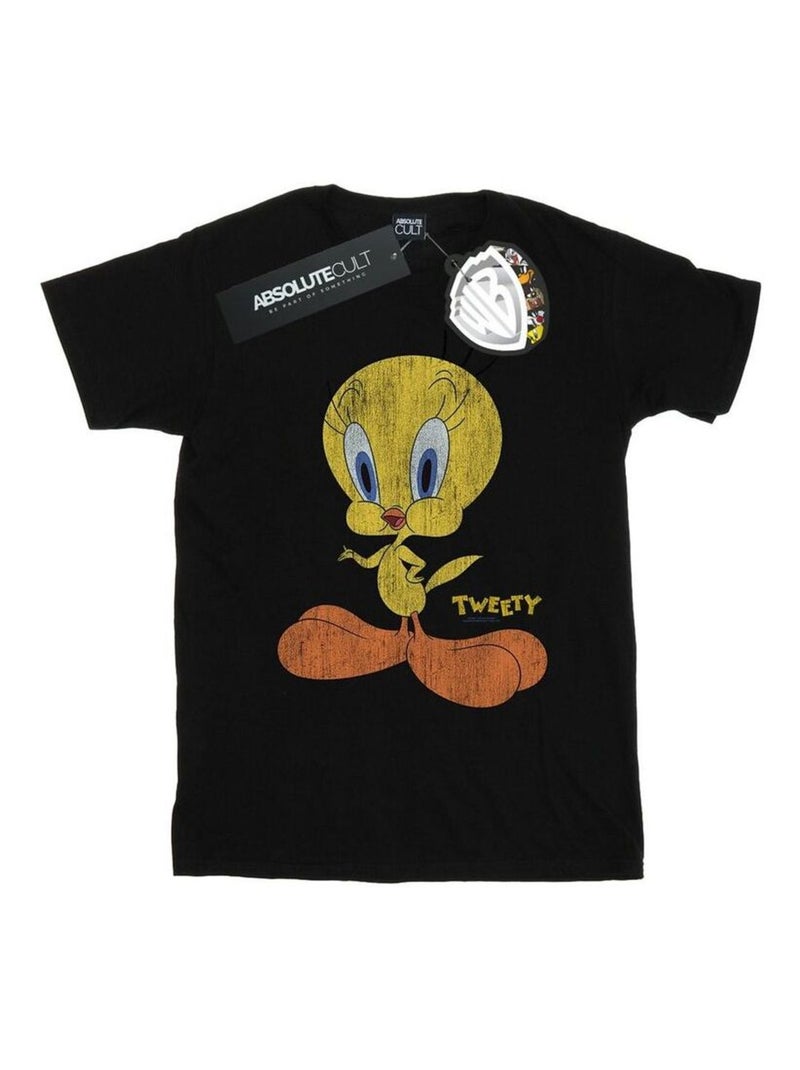 Looney Tunes - T-shirt TWEETY PIE DISTRESSED Noir - Kiabi