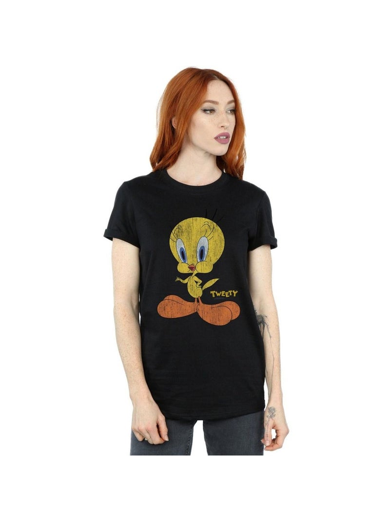 Looney Tunes - T-shirt TWEETY PIE DISTRESSED Noir - Kiabi