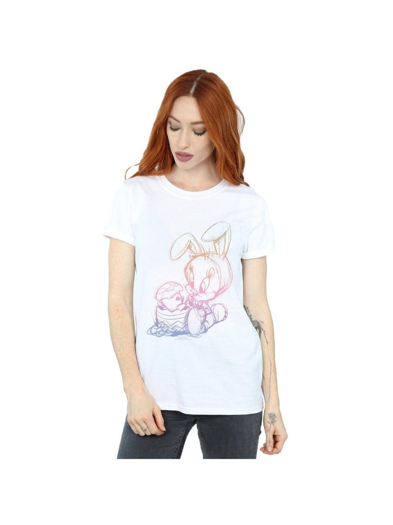 Looney Tunes - T-shirt TWEETY PIE EASTER EGG SKETCH Blanc - Kiabi