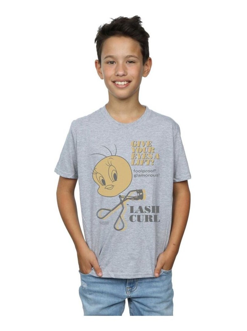 Looney Tunes - T-shirt TWEETY PIE LASH CURL Gris chiné - Kiabi