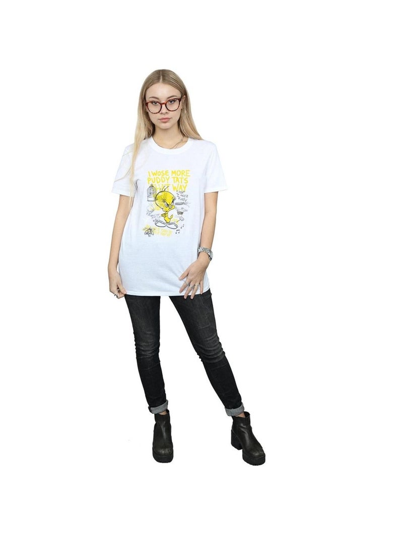 Looney Tunes - T-shirt TWEETY PIE MORE PUDDY TATS Blanc - Kiabi