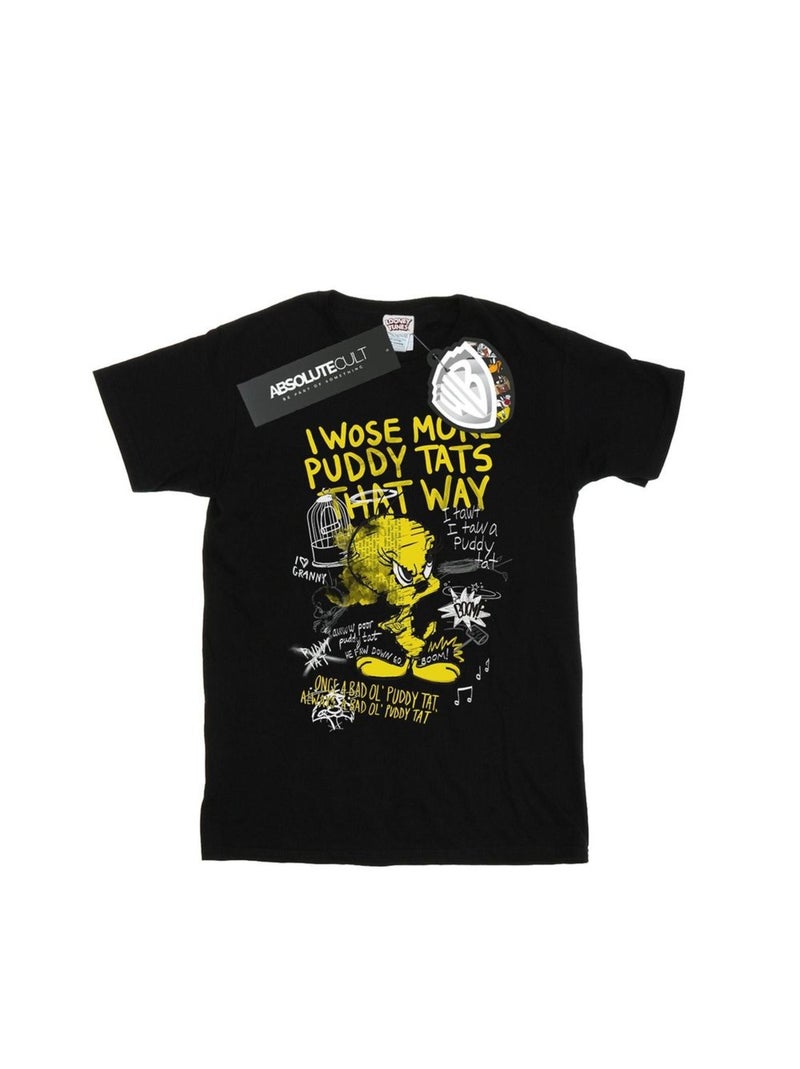Looney Tunes - T-shirt TWEETY PIE MORE PUDDY TATS Noir - Kiabi
