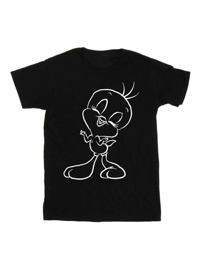 Looney Tunes - T-shirt TWEETY PIE OUTLINE Noir - Kiabi