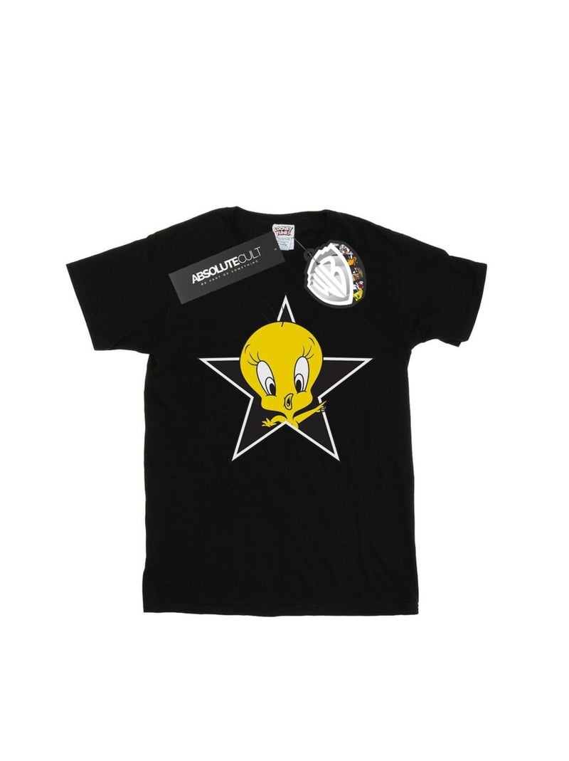 Looney Tunes - T-shirt TWEETY PIE STAR Noir - Kiabi