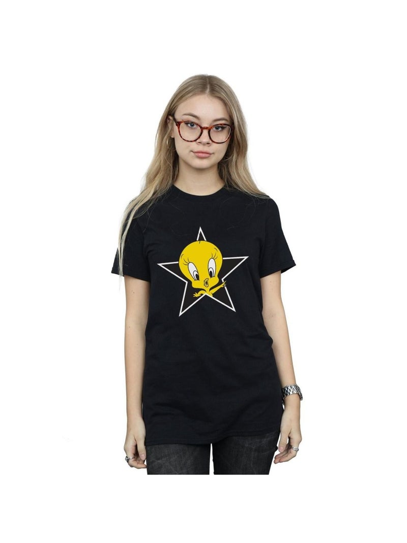 Looney Tunes - T-shirt TWEETY PIE STAR Noir - Kiabi