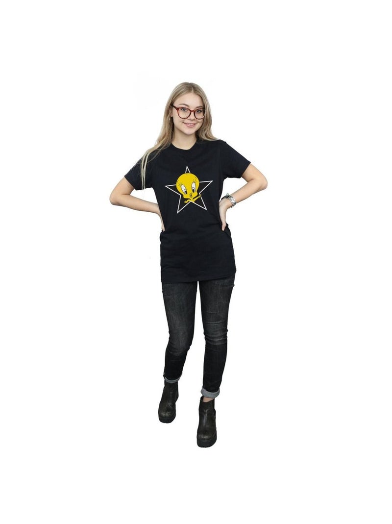 Looney Tunes - T-shirt TWEETY PIE STAR Noir - Kiabi