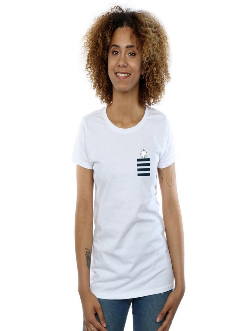 Looney Tunes - T-shirt TWEETY PIE STRIPED FAUX POCKET Blanc - Kiabi