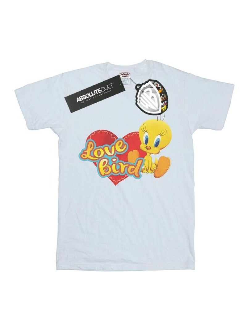 Looney Tunes - T-shirt TWEETY PIE VALENTINE'S DAY LOVE BIRD Blanc - Kiabi