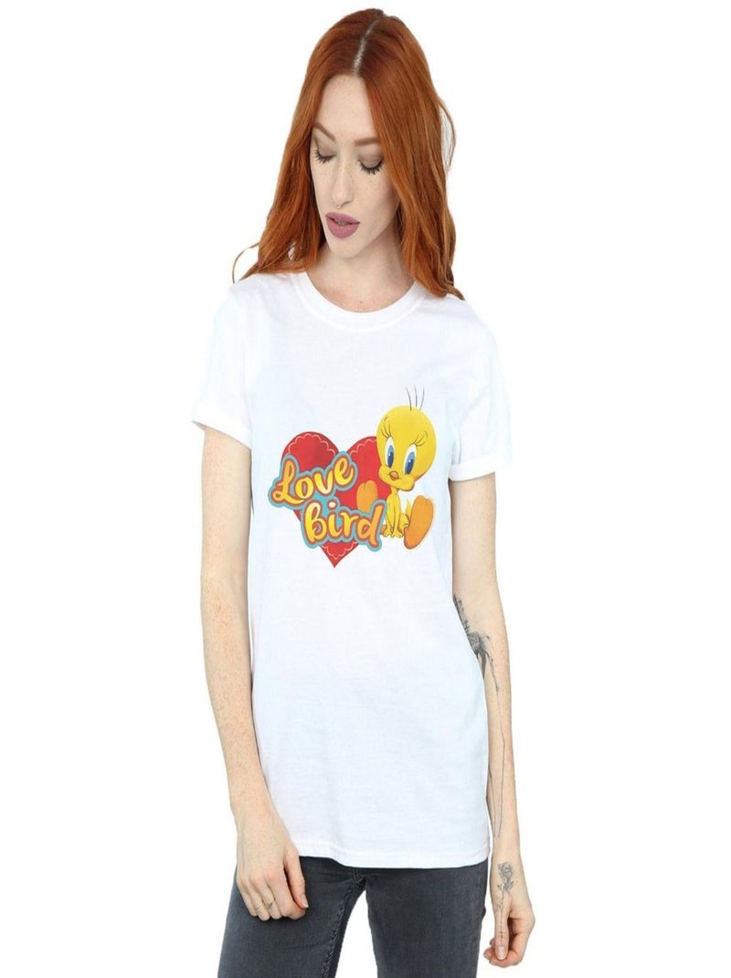 Looney Tunes - T-shirt TWEETY PIE VALENTINE'S DAY LOVE BIRD Blanc - Kiabi