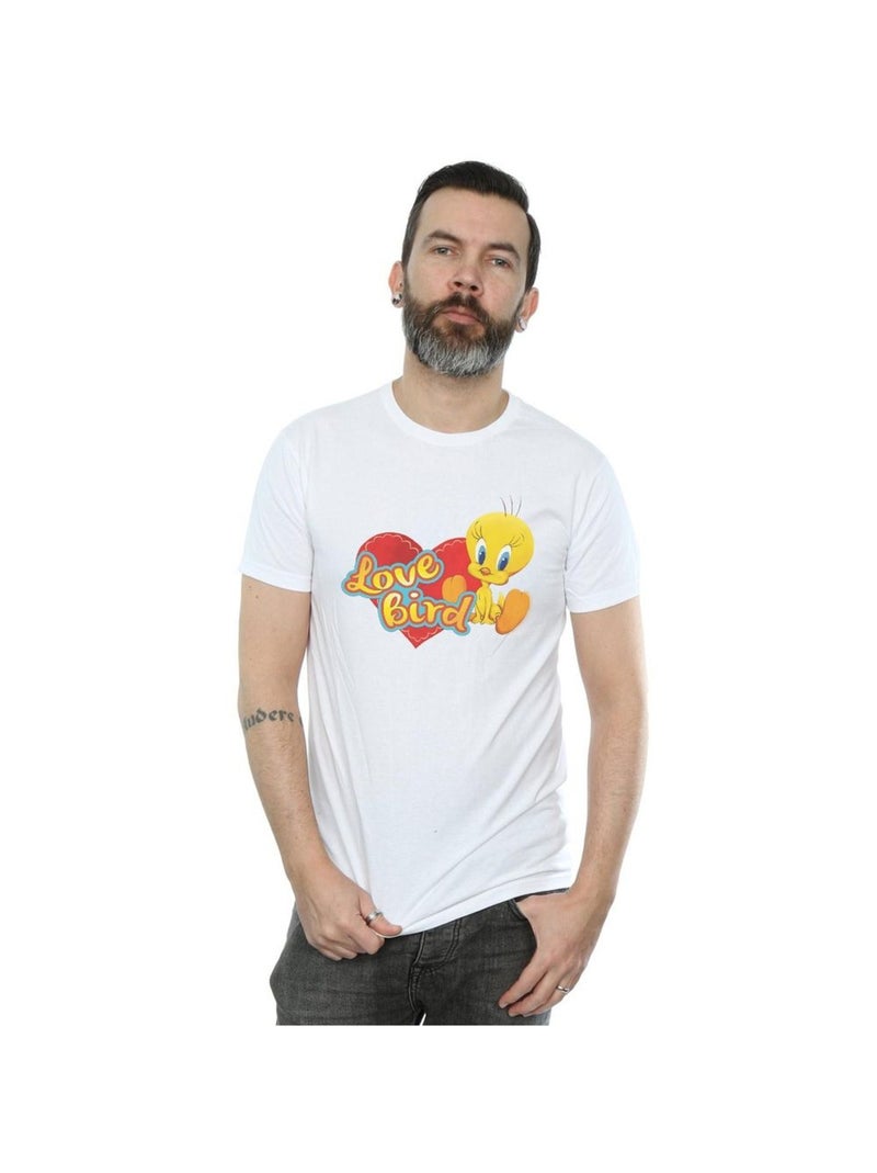 Looney Tunes - T-shirt TWEETY PIE VALENTINE'S DAY LOVE BIRD Blanc - Kiabi
